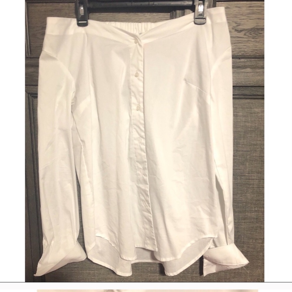 Off should button up blouse